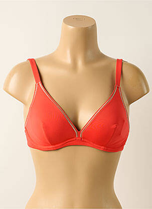 Sutien de costum de baie elasticitate sutien cupe întregi cu decolteu înalt roșu BLUELOBSTER femme