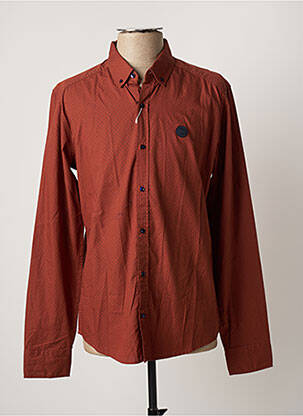 Cămașă cu mâneci lungi maro TBS bărbat