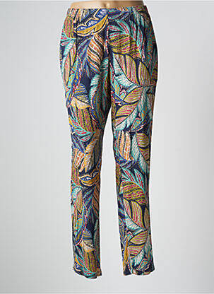 Pantalon drept țesătură crep mărime normală albastru GRIFFON femeie