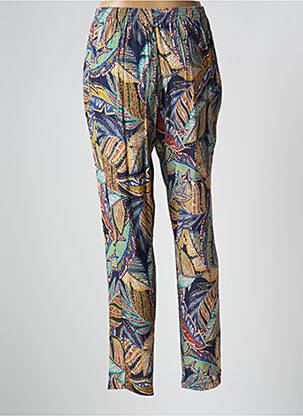 Pantalon drept țesătură crep mărime normală albastru GRIFFON femeie