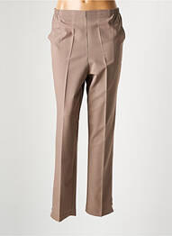 Pantalon drept elasticitate talie înaltă maro VISION NIGHT femme