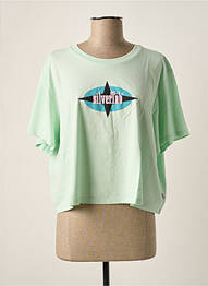 Tricou serigrafie mâneci scurte verde LEVI'S femeie