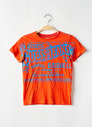 Tricou elasticitate mâneci scurte portocalie GUESS băiat
