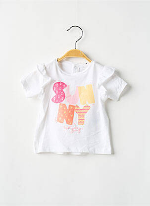Tricou croială cambrată mâneci scurte alb GUESS fată