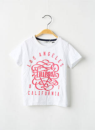 Tricou elasticitate mâneci scurte alb GUESS băiat