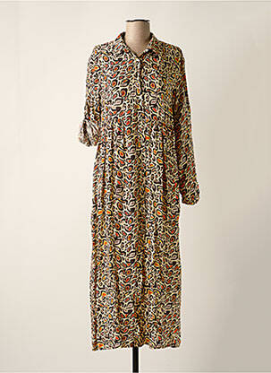 Rochie lungă mâneci lungi mâneci lungi bej BISCOTE femme