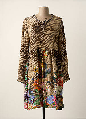 Rochie midi maro FROGBOX femeie