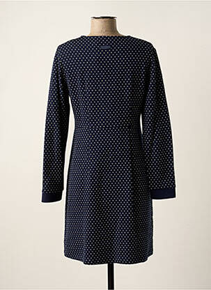 Rochie midi imprimeu fantezie mâneci lungi albastru POUPEE CHIC femeie