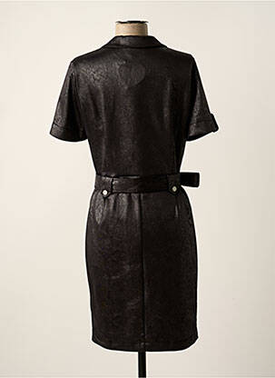 Rochie midi mâneci scurte mâneci scurte negru MISS TIC femeie