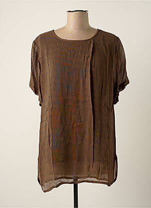 Tunică mâneci scurte maro NÜ femeie