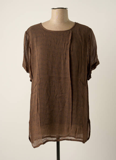 Tunică mâneci scurte maro NÜ femeie