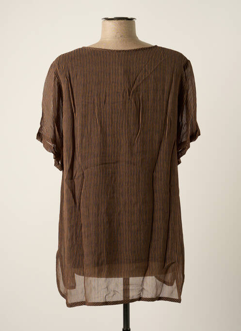 Tunică mâneci scurte maro NÜ femeie