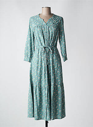 Rochie midi imprimeu floral mâneci 3/4 verde RAGWEAR femeie