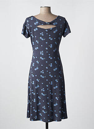 Rochie midi imprimeu floral mâneci scurte albastru RAGWEAR femeie