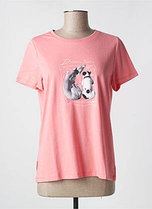 Tricou croială dreaptă mâneci scurte roz RAGWEAR femeie