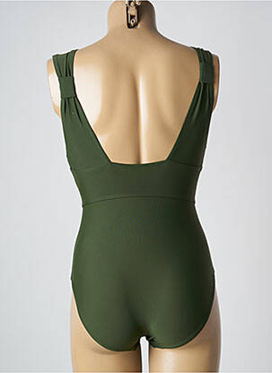 Costum de baie dintr-o singură piesă efect material satinat sutien cu susținere înaltă și burete detașabil verde YSABEL MORA femeie