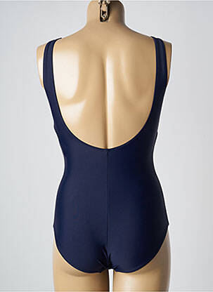 Costum de baie dintr-o singură piesă efect material satinat top sutien modelat albastru YSABEL MORA femeie