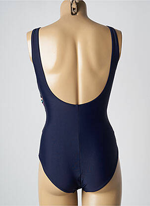 Costum de baie dintr-o singură piesă efect material satinat top sutien modelat albastru YSABEL MORA femeie
