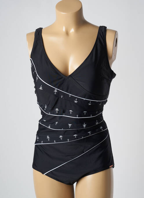 Costum de baie dintr-o singură piesă efect material satinat top sutien modelat negru YSABEL MORA femme