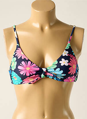 Sutien de costum de baie elasticitate sutien cupe întregi cu decolteu înalt albastru YSABEL MORA femeie