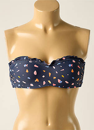 Sutien de costum de baie elasticitate top bentiță albastru YSABEL MORA femeie