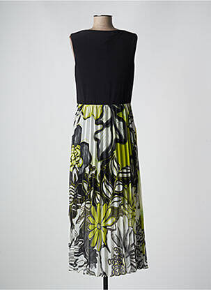 Rochie lungă imprimeu floral fără mâneci negru FRANK LYMAN femeie