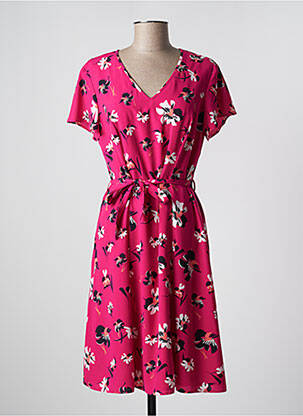 Rochie midi imprimeu floral mâneci scurte roz GERRY WEBER femeie