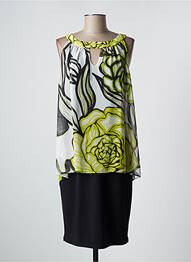 Rochie midi imprimeu floral fără mâneci negru FRANK LYMAN femeie
