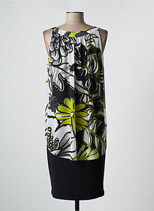 Rochie midi imprimeu floral fără mâneci negru FRANK LYMAN femeie