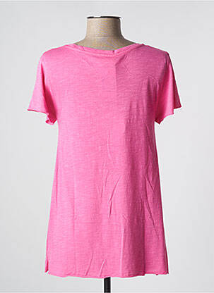 Tricou guler rotund mâneci scurte roz ANNA femeie