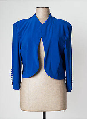 Bolero efect material satinat albastru JOSEPH RIBKOFF femeie