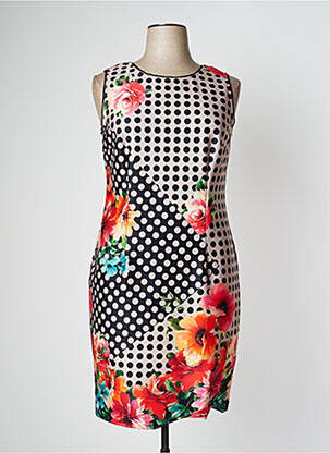 Rochie midi imprimeu floral fără mâneci negru JOSEPH RIBKOFF femeie