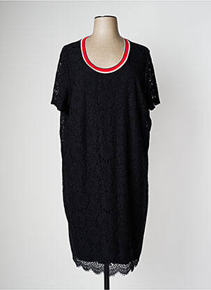 Rochie midi mâneci scurte mâneci scurte negru SAMOON femeie
