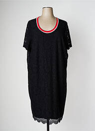 Rochie midi mâneci scurte mâneci scurte negru SAMOON femme