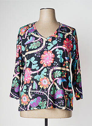 Tricou mâneci 3/4 mâneci 3/4 negru JOY femeie