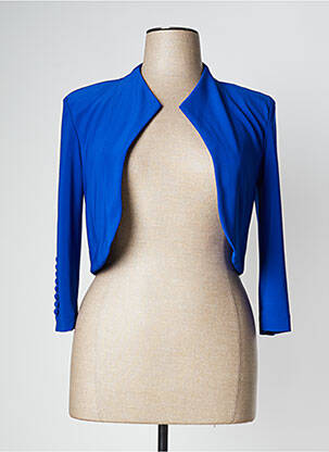 Bolero efect material satinat albastru JOSEPH RIBKOFF femeie