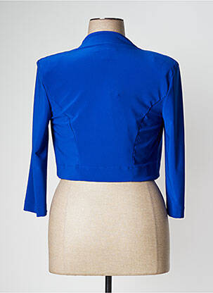 Bolero efect material satinat albastru JOSEPH RIBKOFF femeie
