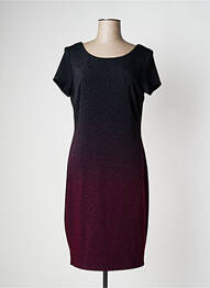 Rochie midi închidere cu fermoar la spate mâneci scurte negru FRANK LYMAN femme