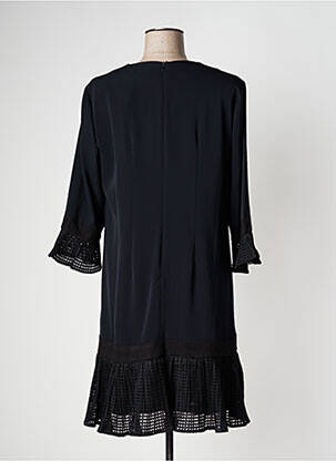 Rochie midi mâneci 3/4 mâneci 3/4 negru POUPEE CHIC femeie