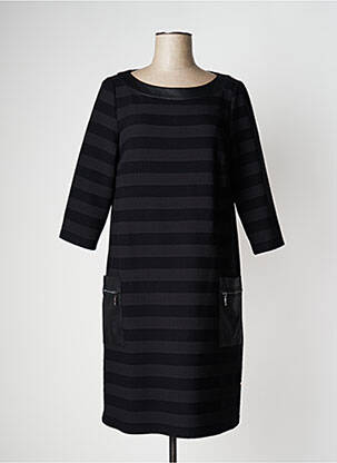 Rochie midi mâneci 3/4 mâneci 3/4 negru ROBE LEGERE BY VERA MONT femeie