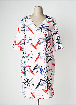 Rochie midi imprimeu floral mâneci 3/4 roz ROBE LEGERE BY VERA MONT femeie