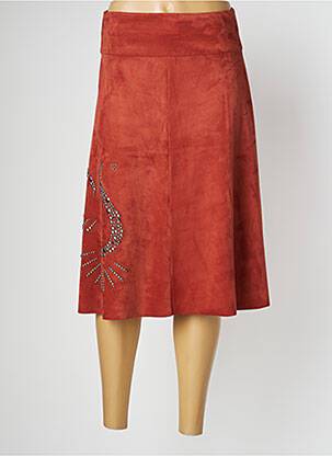 Fustă midi portocaliu KOSMIKA femeie