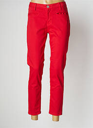 Pantalon 7/8 elasticitate mărime normală roșu DENIM STORIES femme