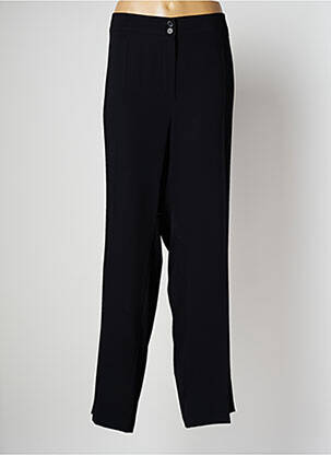 Pantalon drept țesătură poplin mărime normală negru LEBEK femme