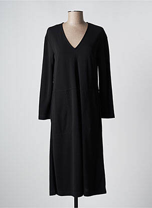 Rochie midi croială fluidă mâneci lungi negru MAX MARA femeie