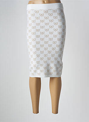 Fustă midi talie elastică alb BLUGIRL BLUMARINE femeie