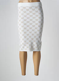 Fustă midi talie elastică alb BLUGIRL BLUMARINE femeie