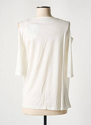 Top țesătură jersey alb BLANC BOHEME femeie