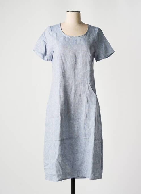 Rochie midi albastru BLANC BOHEME femeie