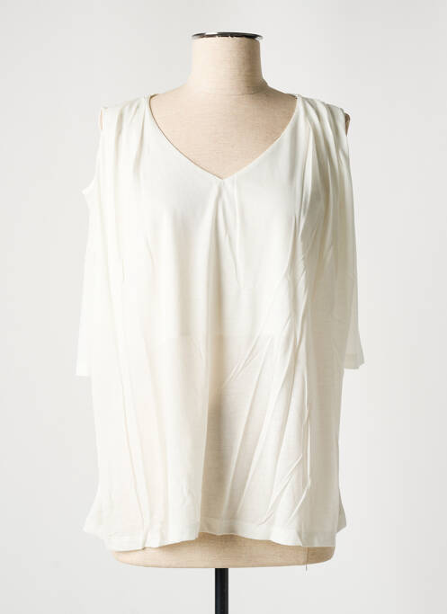 Top alb BLANC BOHEME femeie